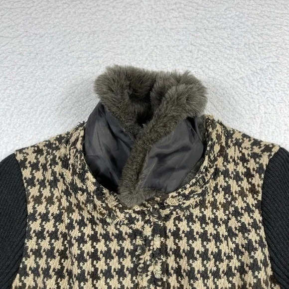 CAbi Jacket Womens 8 Multicolor Houndstooth Sweater Academia College‎ Preppy - Picture 6 of 12